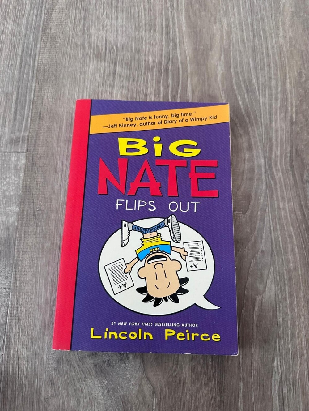 Big Nate Flips Out by Lincoln Peirce - Purple & Red Cover